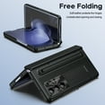 thumbnail image 3 of for Samsung Galaxy Z Fold 6 Case, with Stylus + Stylus Holder + Tempered Glass Screen Protector, All-Inclusive PU Leather Plating PC Hinge Protection Case for Samsung Galaxy Z Fold 6, Black, 3 of 8