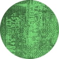 thumbnail image 1 of Ahgly Company Indoor Round Oriental Emerald Green Industrial Area Rugs, 5' Round, 1 of 4