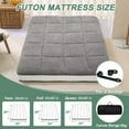 thumbnail image 5 of NAIZEA Japanese Floor Mattress, 4" Thick Sherpa Fleece Folding Roll Up Futon Mattress, Reversible and Foldable Sleeping Pad, 5 of 9