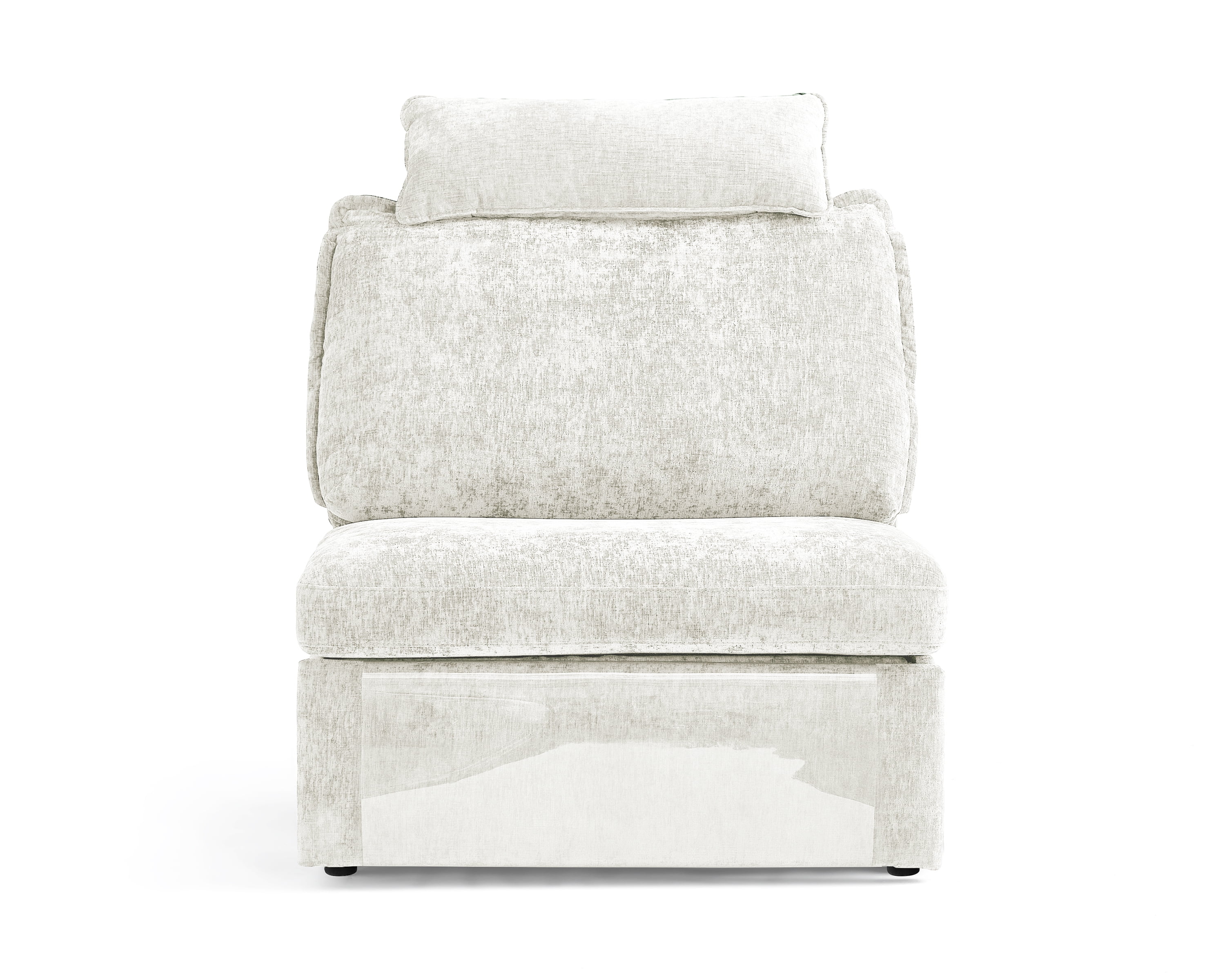 BEDEEP Chenille Power Recliner, White