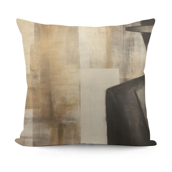 YINGXI Throw Pillow Covers Modern Home Art Decor,Pillow Cases Decorative, Abstract Oil Painting Pillowcases for Bedroom, Living Room, Taupe Tan Grey Brown Beige 12x12in