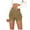 A363-Khaki, variant on Sokhug Women's Cargo Shorts High Waisted with Flap Pockets Button Fly Rolled Hem Summer Casual Solid Color Shorts