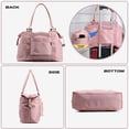 thumbnail image 5 of PlasMaller Travel Bag Carry On Sports Gym Duffel Luggage Shoulder Pack for Women (Grey), 5 of 6