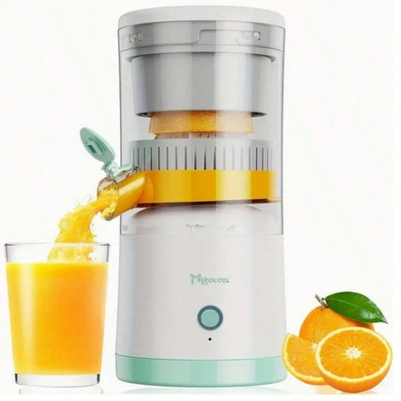 One-Touch Portable Compact Electric Citrus Juicer - Dual-Purpose Fruit/Vegetable Blender Cup for Fresh Juices, Milkshakes, Smoothies (Parties & Travel)