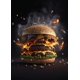 thumbnail image 3 of Póster de comida deliciosa, hamburguesa, perrito caliente, queso, verduras, carne de res, impresión en lienzo, pintura, arte de pared, imagen para sala de estar, decoración del hogar, 3 of 5
