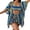 Blue, variant on MAIHAN Womens Bikini Swimsuits 4 Piece High Waisted Bathing Suits with UPF 50+ Cover Up|Tankini Top and Bottom with Shorts Beach Swimwear(Blue,S)