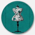 thumbnail image 1 of Designart 'French Couture IV' Glam Metal Circle Wall Art, 1 of 3