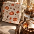 thumbnail image 4 of Thanksgiving Pumpkin Blanket, Soft Flannel Throw for Couch Sofa and Bed, 4 of 7