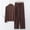 Coffee, variant on TMOYZQ Women's 2 Piece Pj Lounge Set Casual Loose Long Sleeve Top Wide Leg Pants Soft Housewear Outfit Sets