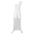 thumbnail image 2 of Vedolay Women Jumpsuits Casual Women's Long Sleeves Turtleneck Zip Closure One Piece Bodycon Jumpsuit Playsuit,White XL, 2 of 5