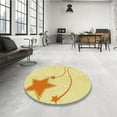 thumbnail image 3 of Ahgly Company Indoor Square Patterned Bee Yellow Area Rugs, 6' Square, 3 of 6