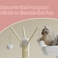 thumbnail image 2 of LEDREM 55.1" 2-in-1 Modern Cat Tree & Litter Box Enclosure, Multi-Level Cat Condo with Scratching Posts, Hidden Storage, Cloud White, 2 of 6