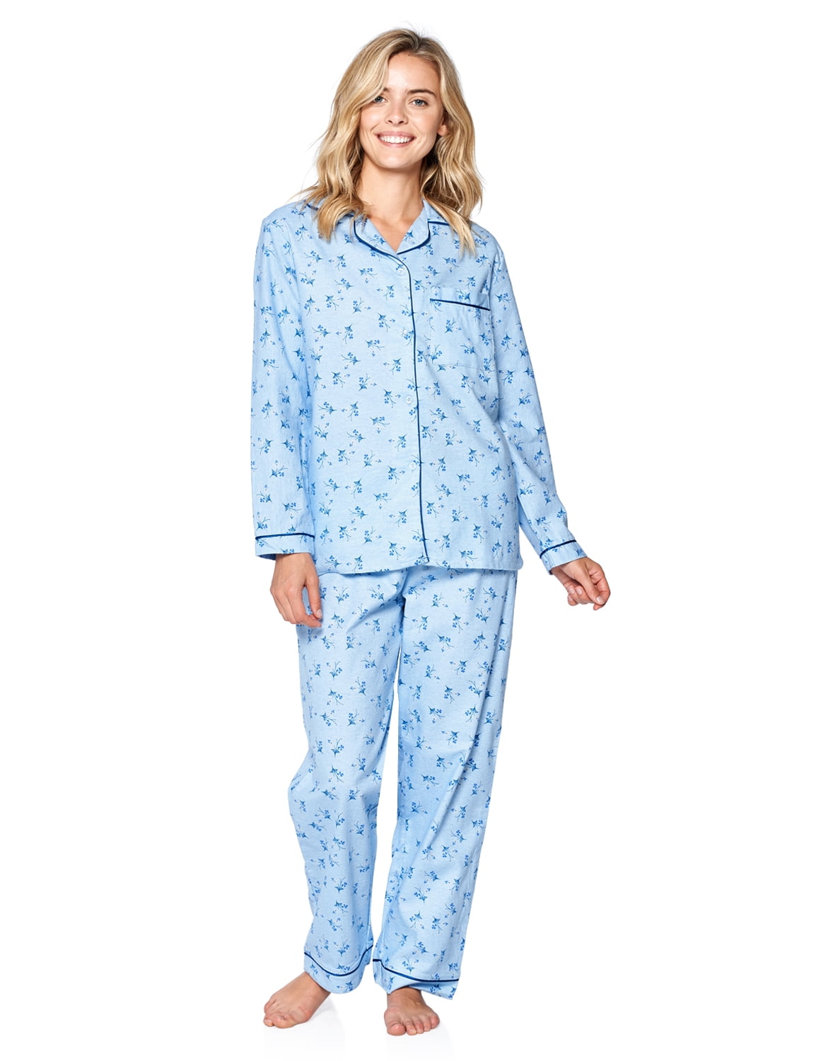 NEW SOFT size M 8-10 Munki Munki sleepwear pajama set Womens Travel White 