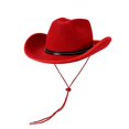 thumbnail image 6 of Unisex Western Cowboy Hat With Studded Leather Band Wide‑Brim Hat Vintage Festival Party Cosplay Outdoor Travel Fashion Head‑Accessory, 6 of 6