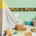 thumbnail image 4 of Concord Wallcoverings Peel and Stick Self Adhesive Kids Wallpaper Border, Little Lions for Play Room Nursery Room, Green Brown Yellow, 15 ft by 5 in 2472, 4 of 5