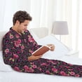 thumbnail image 6 of Goofa Rose Mix Leopard 2 for 2-piece Loungewear Set Men’s Sleepwear Set Soft PJs Cozy loungewear Comfy Sleep Set Winter Pajamas-XX-Large, 6 of 7
