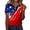 Z01 Red, variant on 4th of July T Shirt Womens Loose Short Sleeve V Neck Patriotic Shirt With Flag Stars Stripes Work Tee Pullover Outfits Red M