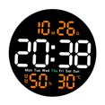 thumbnail image 2 of Reloj de pared LED Naranja Macarena Reloj despertador digital, 2 of 8