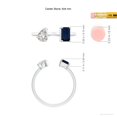 thumbnail image 5 of ANGARA Natural Two-Stone Blue Sapphire & Pear Diamond Open Ring in 14K White Gold for Women (Size-6x4mm) | September Birthstone, Anniversary, Jewelry Gift for Women | Natural Sapphire Ring, 5 of 9