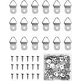 thumbnail image 1 of WWS-100 Pieces Small Triangle Ring Steel Picture Hangers with 100 Pieces Screws, Triangle Rings Picture Hangers, Small Single Hole D Hooks, Light Duty D Rings for Clock (Silver), 1 of 4