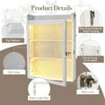 thumbnail image 6 of NestE-11x16 Shadow Box Frame with Light, Memorial Display Case with Shelves and Top Platform, Deep Wedding Shadow Box for Wedding Flowers, Bridal Memories and Wedding Gifts, White, 6 of 13
