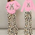 thumbnail image 2 of WAVSUF Girls Graphic Sets 2 Piece Long Sleeve Sweatshirt and Flare Leg Pants Fall Breathable Casual Clothes 5, 2 of 7
