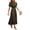 Army Green, variant on Womens Summer Midi Dresses Puff Short Sleeve V Neck Swiss Dot Pleated A Line Flowy Long Wedding Guest Dress