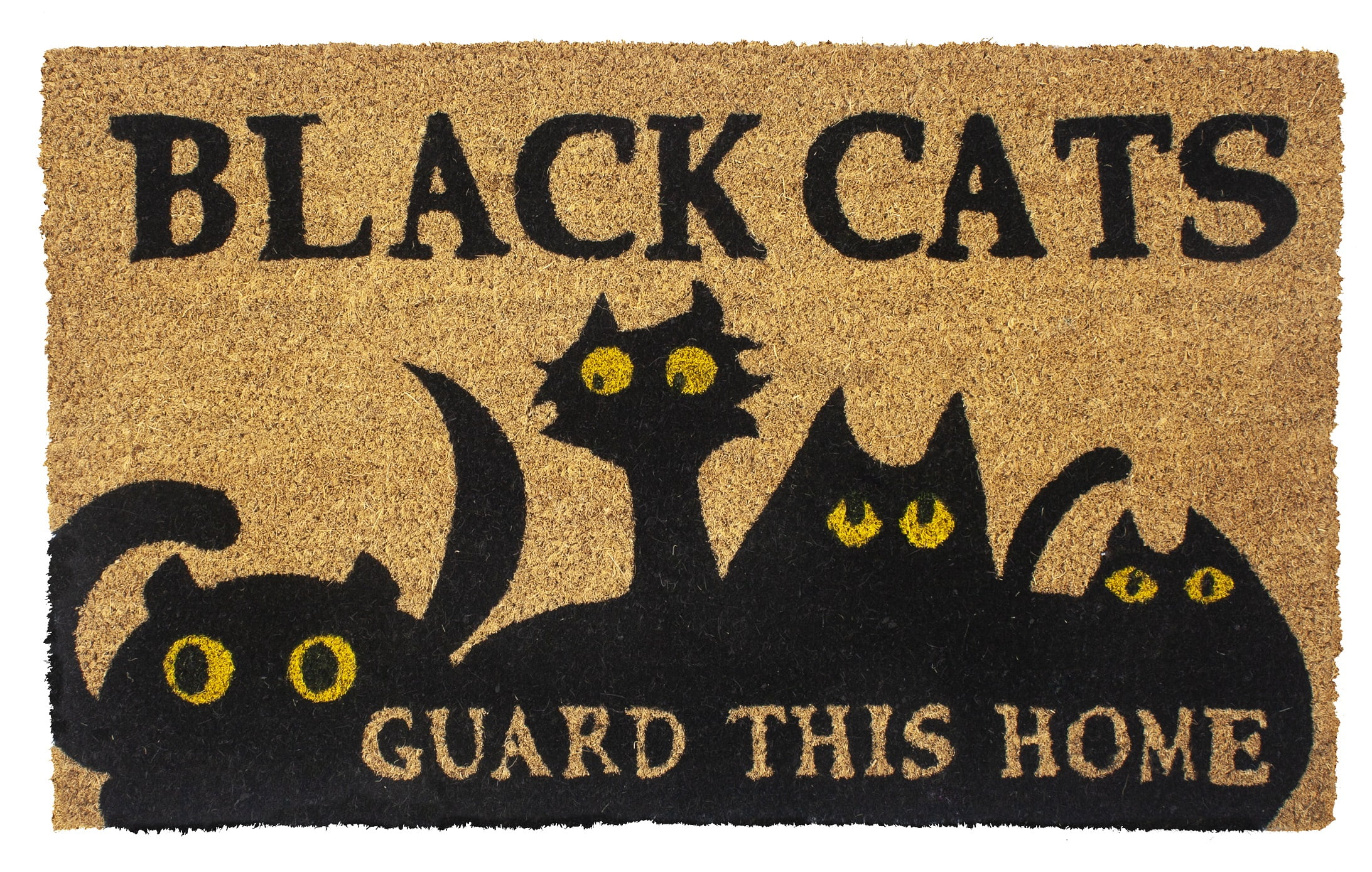 17" X 28" DOOR MATS BLACK CAT  DOORMAT COIR DOOR MAT 