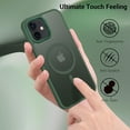 thumbnail image 4 of for iPhone 12 Case, iPhone 12 Pro Case, [Compatible with Magsafe] Slim Fit Shockproof Translucent Protective Women Men Girls Boys Case Cover for iPhone 12/12 Pro 6.1'', Dark Green, 4 of 16