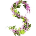 thumbnail image 5 of Zukuco Wisteria Artificial Flowers Garland, 4 Pcs Total 24.9ft Artificial Wisteria Vine Silk Hanging Flower for Home Garden Outdoor Ceremony Wedding Arch Floral Decor, 5 of 7