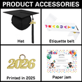 thumbnail image 5 of Alaiyaky Unisex Matte Kindergarten Graduation Gown Cap Tassel Set 2026 with Tassel for Kids, 5 of 7