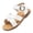 White, variant on Ymyiu Kids Sandals Girls Dress Shoes Sandals Toddler Sparkly Princess Flats for Party Little Kid Walking Shoe Size 12 (Black,Little Kids 12)
