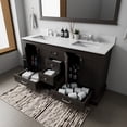 thumbnail image 4 of Dukes 60 in. W x 22 in. D Espresso Double Bath Vanity and Cultured Marble Top, 4 of 10