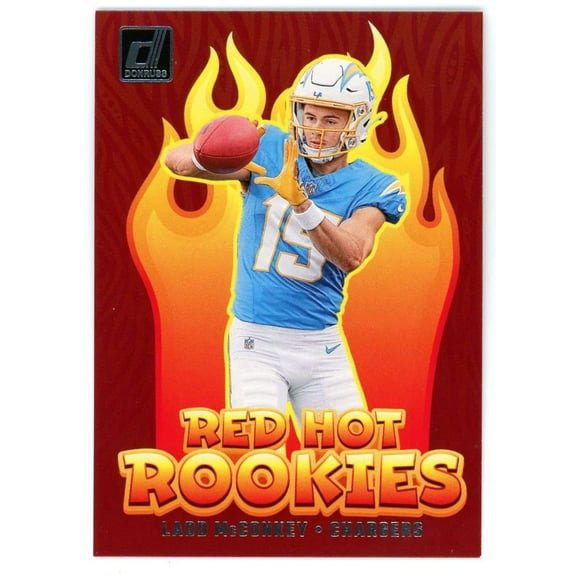 NFL 2024 Panini Donruss Football Red Hot Rookies Ladd McConkey RHR-LMY (Rookie)
