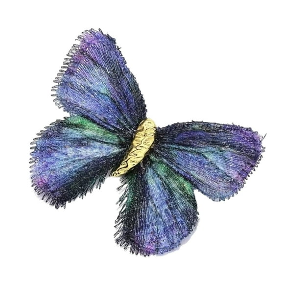 AOOOWER Elegant Butterfly Brooch Ancient Style Lapel Pin Insect Jewelry for Dresses