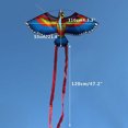 thumbnail image 5 of NimJoy Parrot Delta Kites for Kids Adults, Easy to Fly Nylon Kite W/ 55" Tail for Beach, Trip and Park (45" Blue), 5 of 5