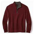 thumbnail image 2 of Tommy Bahama Men's Flipshore Half Zip Sweater Black Cherry Heather, 3XLT, 2 of 2