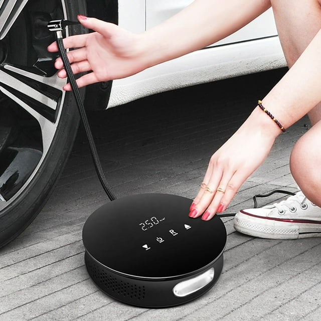 Danhjin Inflation Pump Car Mounted Blast Pump Circular Intelligent Digital Display Portable Car Detection Preset Tire Pressure Outdoor Emergency Lighting