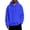 Blue, variant on Men Sherpa Fleece Oversized Hoodie Teddy Fluffy Pullover With Kangaroo Pocket, Winter Warm, White, Size XXL