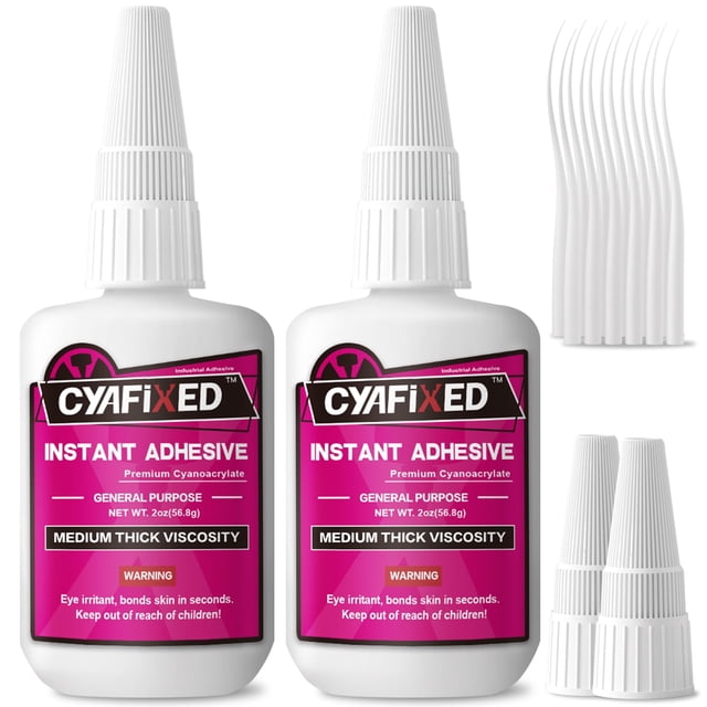 Super Glue Liquid for Plastic Ceramic Wood, 113.6 Gram Medium Thick All Purpose Clear Cyanoacrylate