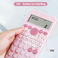 thumbnail image 2 of Mistaha Multi-functional Calculator with 240 Operations, Large LCD Screen and Button Cell Battery - Pink Color Option, 2 of 7