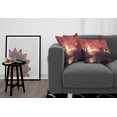 thumbnail image 3 of Ambesonne Nature Throw Pillow Cover 2 Pack, Charming Mist Forest, 24", Brown and Ruby, 3 of 7