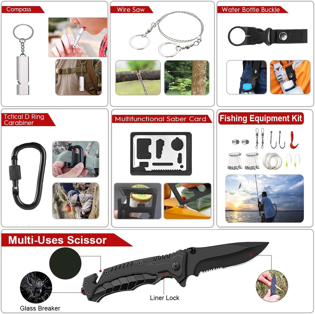 TEIPUERY 250-Piece Emergency Survival First Aid Kit photo 2
