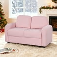 thumbnail image 1 of Gymax 2-Seat Kids Sofa Toddler Sofa Couch w/ Soft Teddy Fleece Upholstery Pink, 1 of 10