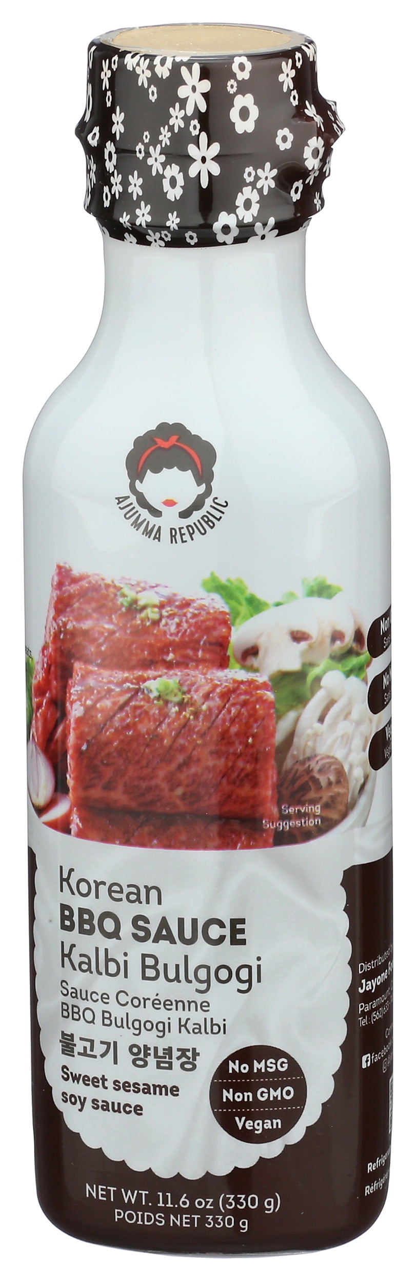 Pack of 6, Jayone Korean BBQ Sauce - Kalbi Bulgogi, 11.6 oz