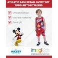 thumbnail image 2 of Conjunto de disfraz de Mickey Mouse de Disney para niños pequeños, 3T, rojo y rayas, 2 of 7