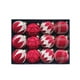 thumbnail image 2 of 12 Bolas Navideñas de Terciopelo, Elegantes Adornos Colgantes Decorativos con Acabado Flocado Rojo, 2 of 9