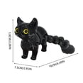 thumbnail image 3 of 3D Printed Black Cat Figurine with Realistic Golden Eyes Desktop Ornament, Exquisite Craftsmanship Artisan Sculpture for Modern Minimalist Spaces, 3 of 5