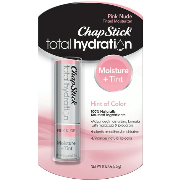 Chapstick Total Hydration Tinted Moisturizer Lip Balm Pink Nude Walmart Com Walmart Com