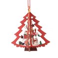 thumbnail image 3 of Colgantes para árboles de Navidad huecos de madera 3D copos de nieve campanas manualidades regalo para niños para decoración de fiestas 8 Piezas Eigraketly HA008739-00, 3 of 6